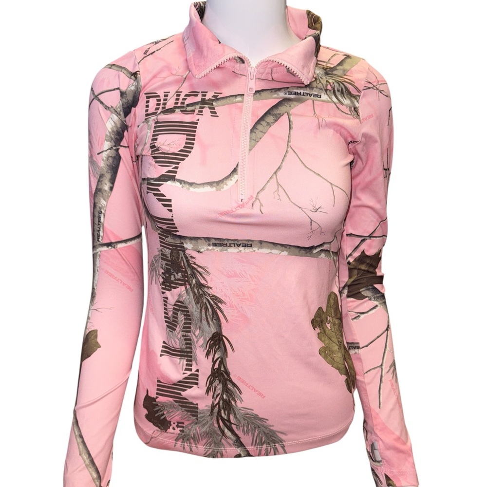 Realtree Pink Camo Long Sleeve Women's Tee Duck Dynasty collab